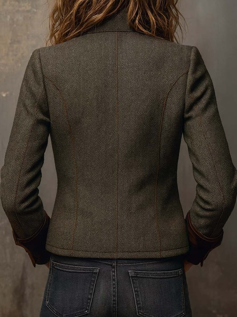 Christine – Blazer en sergé à liseré contrasté