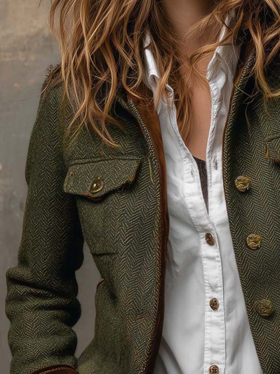 Christine – Blazer en sergé à liseré contrasté